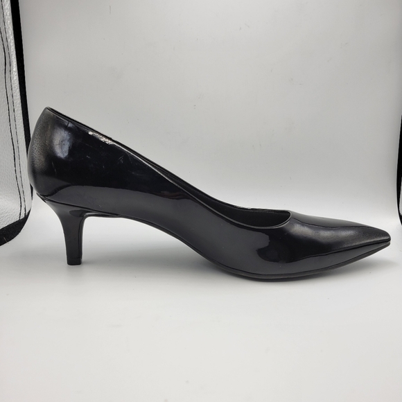 Dexflex Comfort Black Patent Leather Pumps Heels Sz 9 - Picture 6 of 11